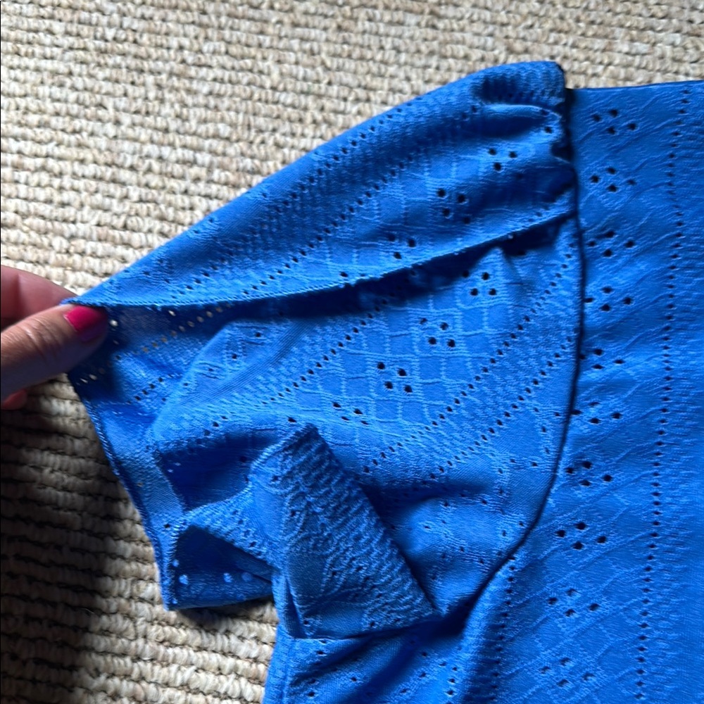 NWOT Amazon Women's size large Blue dressy top - Picture 4 of 7